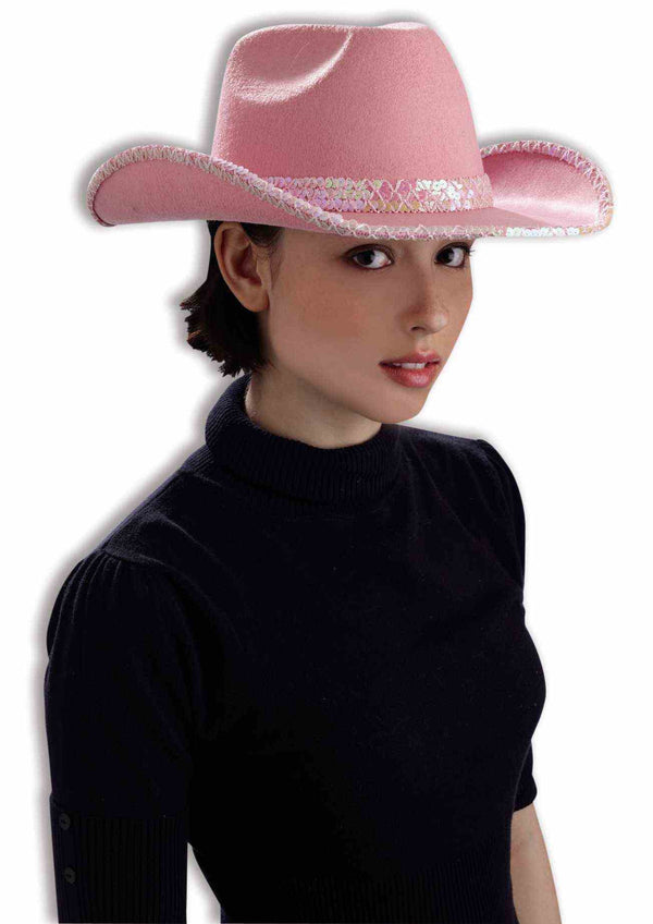 DLX COWGIRL HAT W/PNK SEQUIN