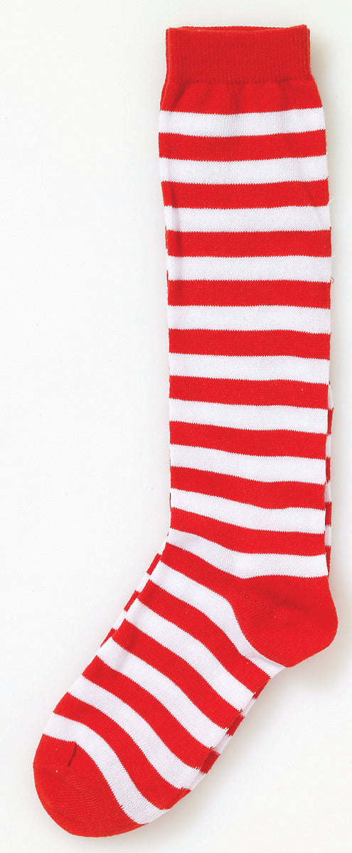 CHILD STRIPED SOCKS-RED/WHITE