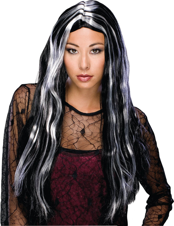 24'WITCH WIG-BK/GREY STRE