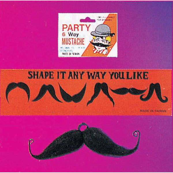 SIX-WAY MOUSTACHE-BLACK