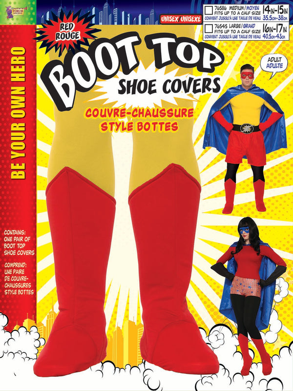 ADULT HERO BOOT TOPS - RED