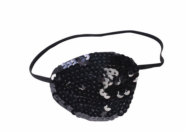 SEQUIN EYE PATCH-BLACK