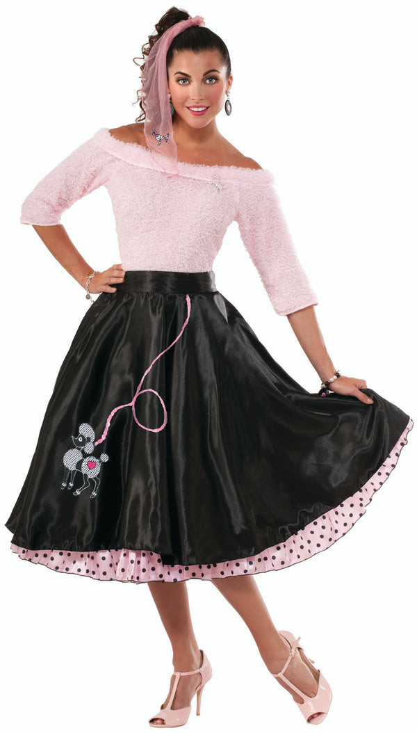 50'S POODLE SKIRT-BLACK