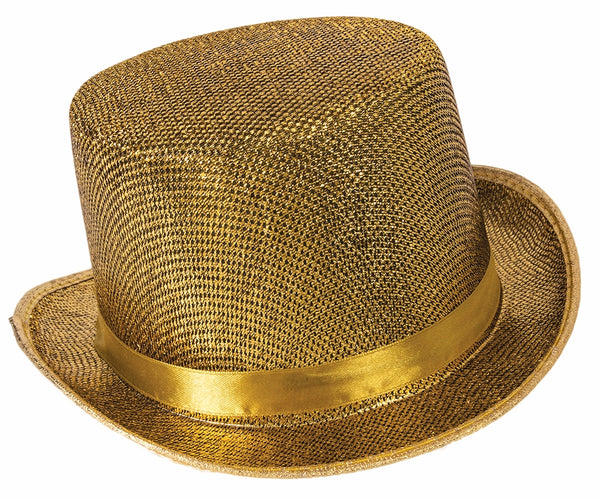 GLITTER MESH TOP HAT-GOLD