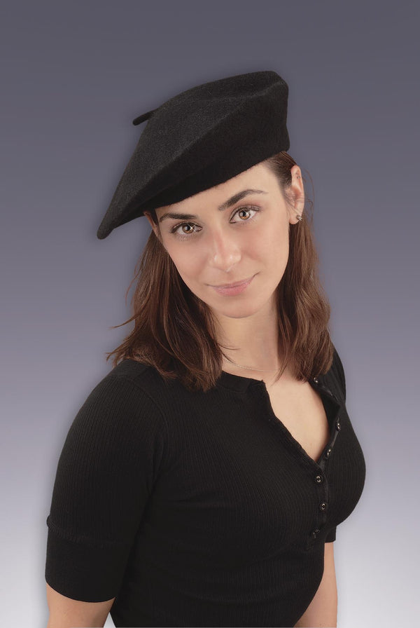 HAT-FRENCH BERET-BLACK