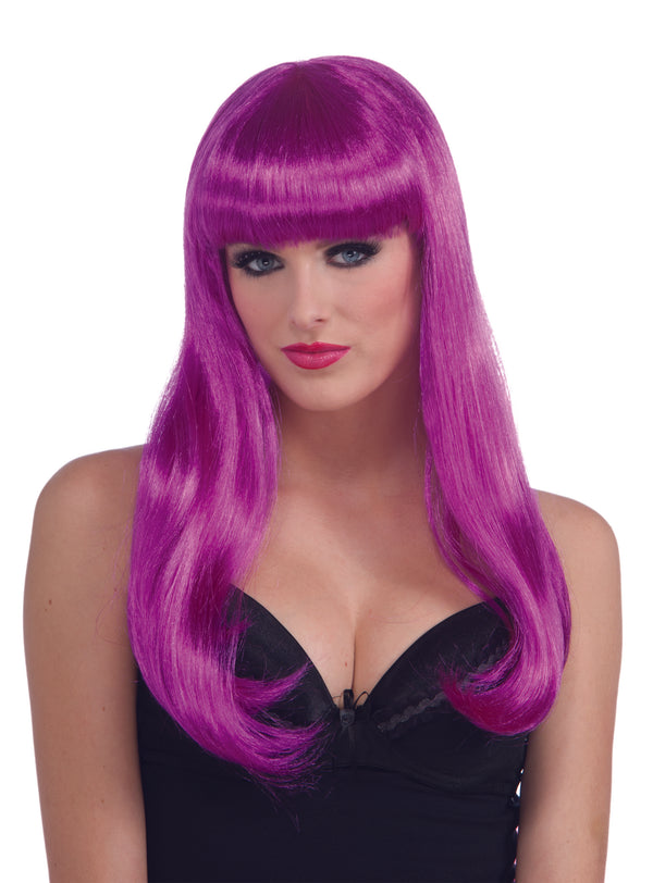 WIG-NEON LONG-PURPLE