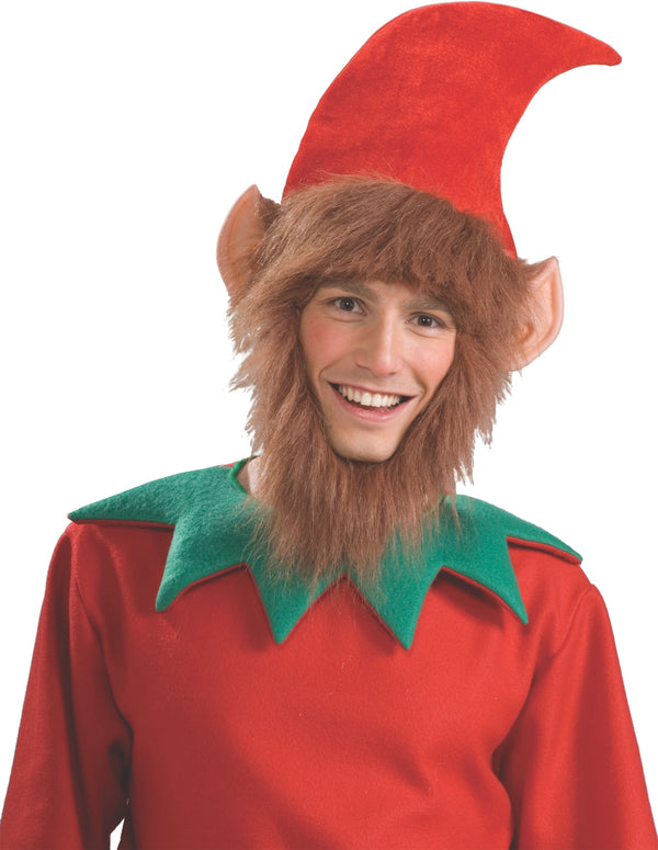 HAT-ELF W/EARS,HAIR&BEARD