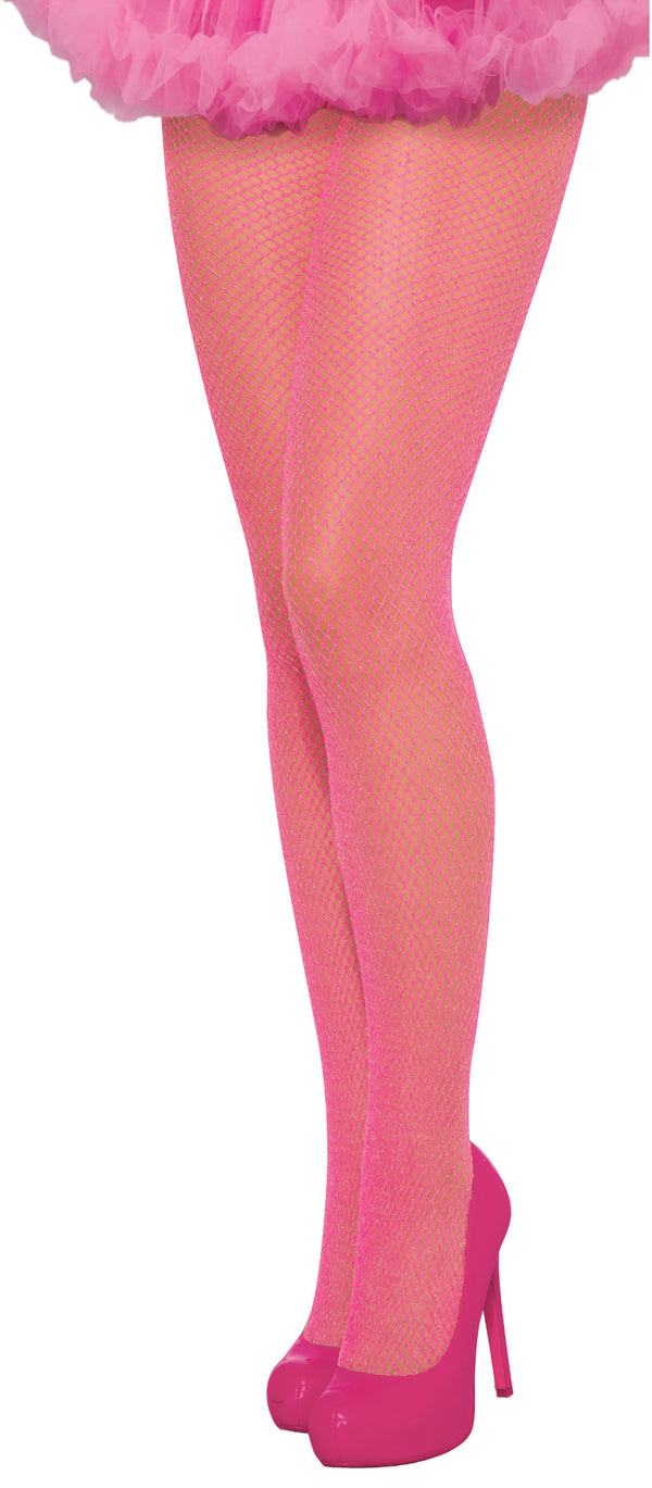 FISHNET PANTYHOSE-HOT PINK