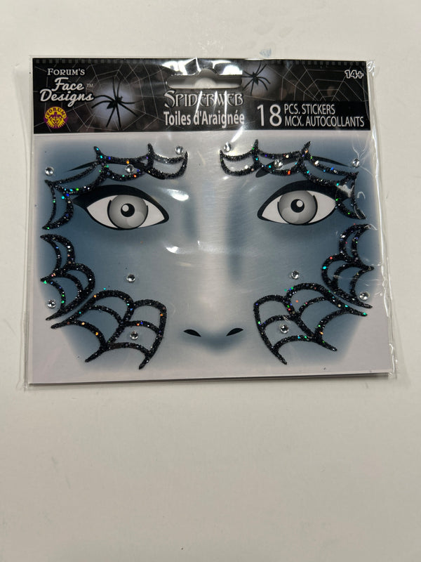 SPIDER WEB FACE STICKER